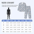 thumbnail image 4 of Salouo Lily Flower Print Button-Front Long Sleeve Pajama Set for Men, Soft 2Pjs Men's Long Sleeve Sleepwear-Large, 4 of 7