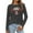 Dark Gray, variant on Women's Tops Casual Canada Maple Leaf Tee Round Neck Long Sleeve Blouse,White,M