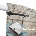 thumbnail image 4 of Teal Blue Tulips Swag Curtains for Kitchen/Bedroom/Living Room, Spring Floral Barn Doors Vintage Wood Beige Scalloped Curtains 63 Inch Long, Window Swag Topper Curtains Valances 2 Panels Set 36"x63", 4 of 8
