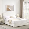 thumbnail image 4 of Boucle Fabric Upholstered Platform Bed, Queen Size with Storage Drawers & Adjustable Headboard, 4 of 10
