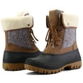 thumbnail image 4 of Bocca Women's Insulated Snow Boots Brown Mid-calf Winter Boots Lace-up 6M, 4 of 7