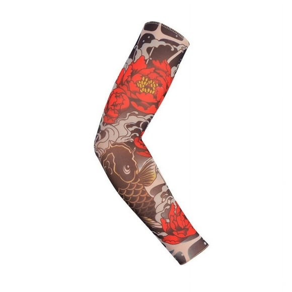 Janrevotw 1pcs Fashion Outdoor Sleeve Tattoo Sleeve Seamless Men'S And Women'S Flower Arm Tattoo Sleeve Sleeves Sun Protection Comfortable Tattoo Sleeves
