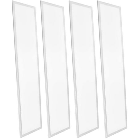 1X4 LED Flat Backlit Panel Light 5000K Pack of 4 Fixture for