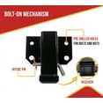thumbnail image 4 of 2 Pack Bolt-On Receiver Hitch for 2" Transformer Tractor Hitch, Black Powder Coated Steel Gooseneck 3-Point Hitch, Towing Capacity 2500 lbs, 4 of 9