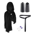 thumbnail image 1 of Disfraz de caballero medieval Disfraz de Halloween Hebilla Brazales Disfraces Vintage Negro Yuyangstore Traje medieval, 1 of 7