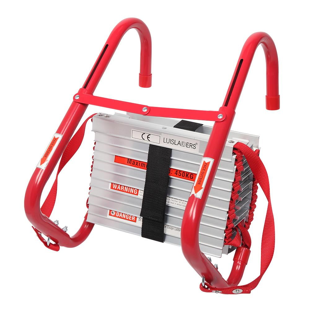 Zimtown ThreeStory Fire Escape Ladder with AntiSlip Rungs, 25Feet