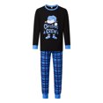 thumbnail image 1 of Conjunto de pijamas navideños familiares a juego con estampado de cuadros y letras. Pijamas de vacaciones para papá, mamá y niños., 1 of 9