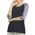 thumbnail image 2 of TheLovely Women's Round Neck Raglan 3/4 Sleeve Baseball Tee Shirts Jersey Top, 2 of 3