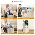 thumbnail image 5 of 1pc Cotton Rope Storage Basket, Laundry Basket Collapsible With Handles, Boho Woven Laundry Hamper For Cushions, Pillows, Clothes Organizer For Living Room, Home Decor, 5 of 7