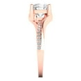 thumbnail image 3 of Solitaire with Accents Engagement Ring for Women - 1.71ct Moissanite in 14K Rose Gold Promise Ring, 3 of 6