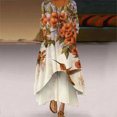 thumbnail image 2 of Vestido Largo Informal Con Cuello Redondo Y Manga Larga Con Estampado Floral Y Botones Para Mujer Odeerbi  ODB115314, 2 of 5