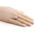 thumbnail image 3 of Gem Stone King 18K Yellow Gold Plated Silver Oval Cabochon White Simulated Opal Ring for Women 2.80 Cttw (Size 8), 3 of 4