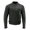 thumbnail image 5 of Milwaukee Leather MLM1560 Men's Black Long Body and Vented Motorcycle Leather Jacket Large, 5 of 10