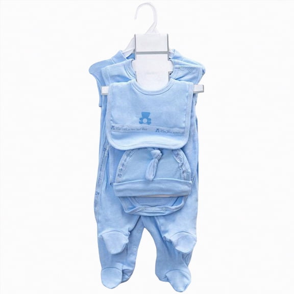 Gibobby 5PCS Girl Boy Girl Unisex Gift SetsClothes Newborn Baby Outfits Pants Gifts or Girl Boy 5-Piece 3 Months to 0-3 Months Layette Sets(0-9 Months,Light Blue)