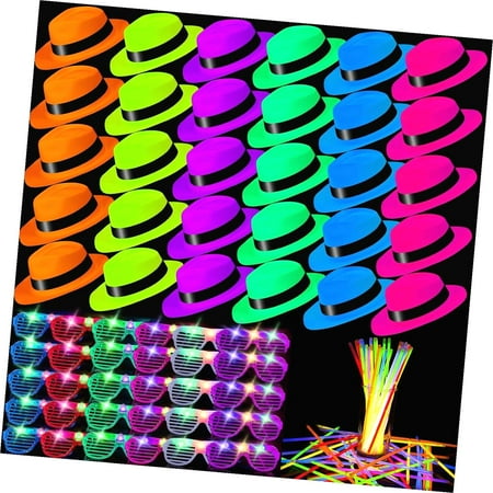 Myst Design Glow Party Essentials, Dark Glow Party Supplies for Hora Loca Events, Carnival, 80's Themed Decorations