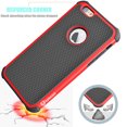 thumbnail image 4 of iPhone 6S Case,iPhone 6 Case, [Red/Black] Rugged Rubber Double Layer Plastic Scratch Resistant Hard Case Cover For iPhone 6S / 6 4.7 Inch, 4 of 4