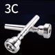 thumbnail image 4 of Boquilla De Trompeta, Boquilla De Trompeta De Práctica Ligera De Cobre Chapada En Plata Para Accesorios De Instrumentos Musicales De Bach Cateissary FN003533-03, 4 of 6