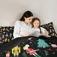 thumbnail image 4 of Feelyou Cartoon Ballet Princess Twin Bedding Sets 7-Piece for Kid, Nutcracker Royal Guarder Bedding Comforter Set, Christmas Tree Reversible Sheet Sets, Ultra Soft Home Decor, 4 of 7