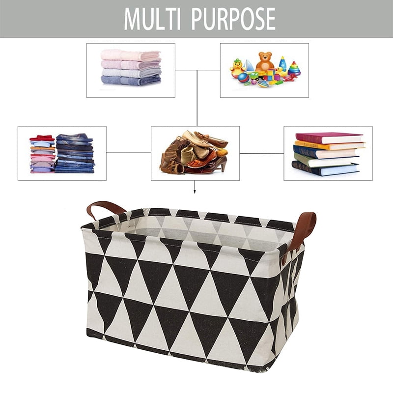 Fabric Laundry Box with Handles Waterproof hamper Collapsible Square Laundry Bin for Kids