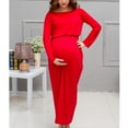 thumbnail image 2 of Elegantes mujeres embarazadas Maxi vestidos vestido de maternidad accesorios de fotografía sesión de fotos rojo Salvador Vestido de maternidad, 2 of 9