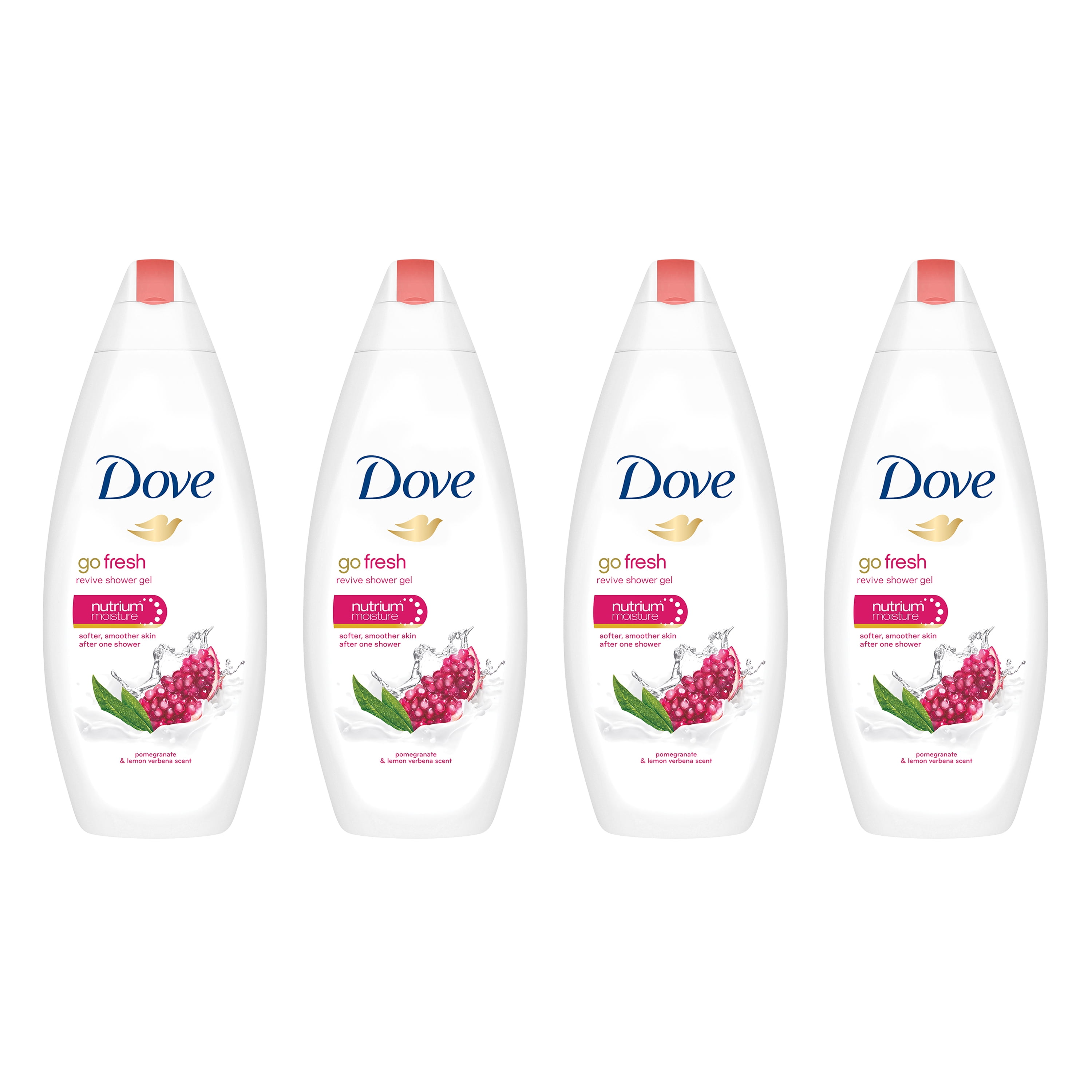 (4 Pack) Dove Pomegranate and Lemon Verbena Body Wash, 22 oz