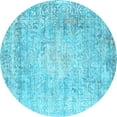 thumbnail image 1 of Ahgly Company Indoor Round Persian Light Blue Traditional Area Rugs, 4' Round, 1 of 4
