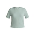 thumbnail image 5 of Avia Women's Ribbed Crop Tee with Short Sleeves, Sizes XS-XXXL, 5 of 5