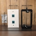 thumbnail image 3 of Quick Install Networks Outlet Plate Ethernet Wall Plate Pass Through Outlet Panel Low Voltages Mounting Bracket Device, 3 of 8