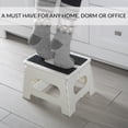 thumbnail image 4 of Simplify 9" Anti-Skid Folding Single Step Stool in White Polypropylene, 4 of 8
