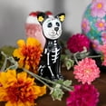 thumbnail image 2 of Northlight 5" Black Day of the Dead Skeleton Dog Figurine Decoration, 2 of 8