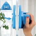 thumbnail image 1 of Blue - 1 Piece Double Sided Window Cleaner Window Wiper Magnetic Cleaning Tool Adjustable magnetic cleaning brush for tall windows., 1 of 5