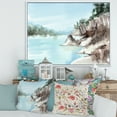 thumbnail image 2 of Designart 'Rocks With The Blue Lake' Lake House Framed Canvas Wall Art Print, 2 of 5