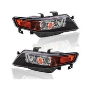 Headlight Assembly Set - Compatible with 2004 - 2005 Acura TSX