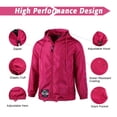 thumbnail image 3 of YUBIKWETE Solid Color Polyester Men's Coat Long Sleeves Windbreaker Waterproof Hoodie Jacket, 3 of 7