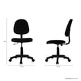 thumbnail image 2 of Mundo In Silla de Oficina Secretarial - Silla de Escritorio JM-009F - Negro Mundo In Home Office, 2 of 8