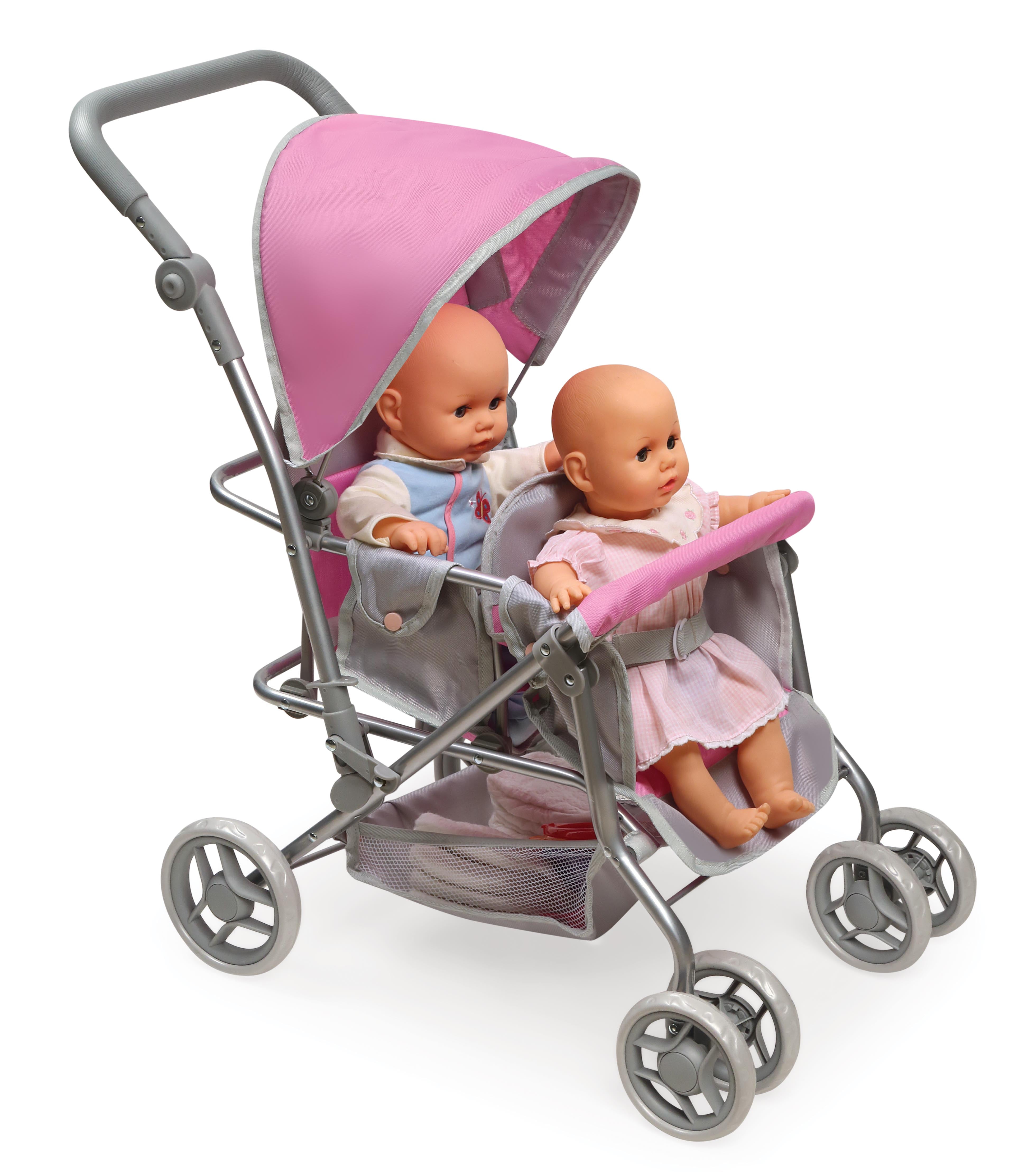 badger double doll stroller