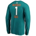 thumbnail image 3 of Men's Aqua Miami Dolphins #1 Dad Long Sleeve Team Logo T-Shirt, 3 of 3