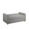 thumbnail image 3 of Serta Tennyson Scandinavian Convertible Loveseat with Full Size Sleeper, Grey Boucle Fabric, 3 of 7