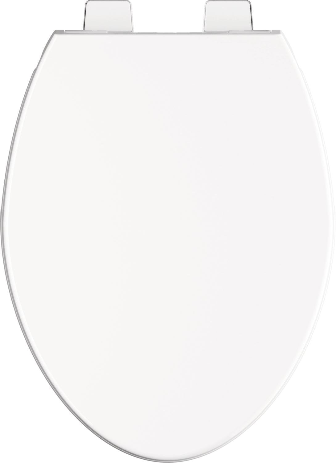 Delta Morgan Round Closed Front Toilet Seat with NoSlip Bumpers in White 800903-WH