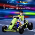 thumbnail image 6 of Ride On Go Kart for Kids, 24V 9Ah Battery High Speed Drifting Circling Car with 2 x 300W Motors, Slow Start Function and Seat Belt, Music Horn, Ride On Car Racing Toy for Kids 8-12 Years, 6 of 7