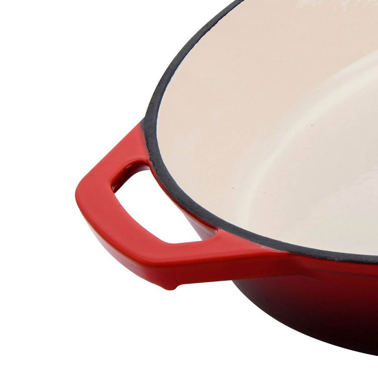 Cocinaware Red Enamel Cast Iron Fry Pan - Shop Frying Pans & Griddles at  H-E-B
