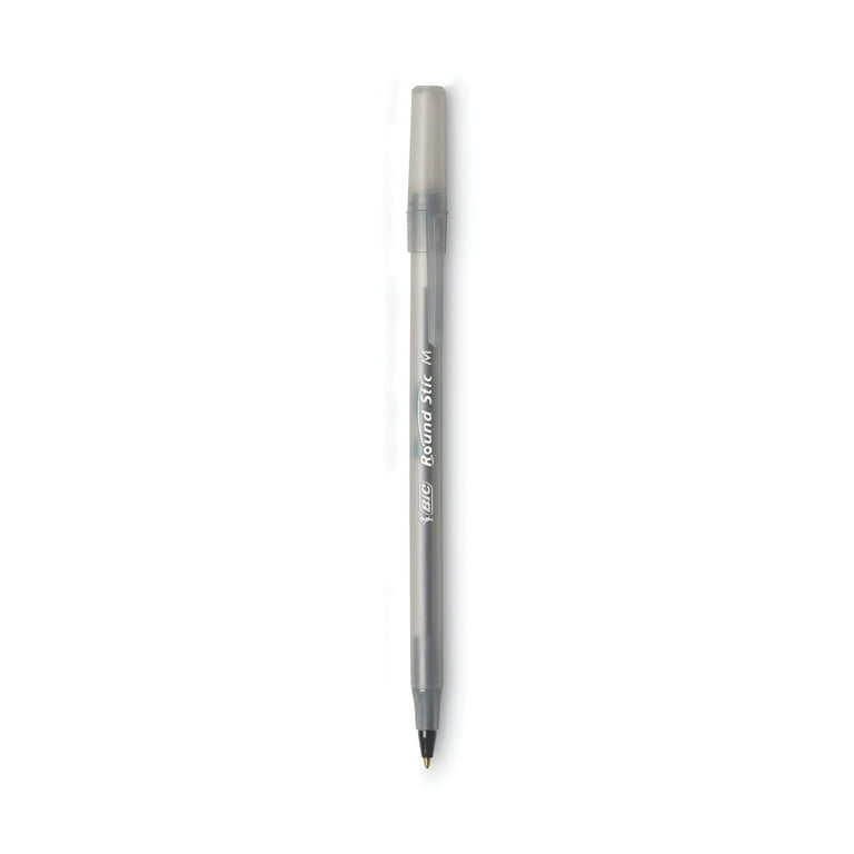 Round Stic Xtra Life Ballpoint Pen, Stick, Medium 1 mm, Black Ink, Translucent Black Barrel, Dozen Round Stic Xtra Life Ballpoint Pen, Stick, Medium 1 mm, Black Ink, Translucent Black Barrel, Dozen