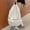 White, variant on Retro Large Capacity Lazy Washed Canvas Backpack