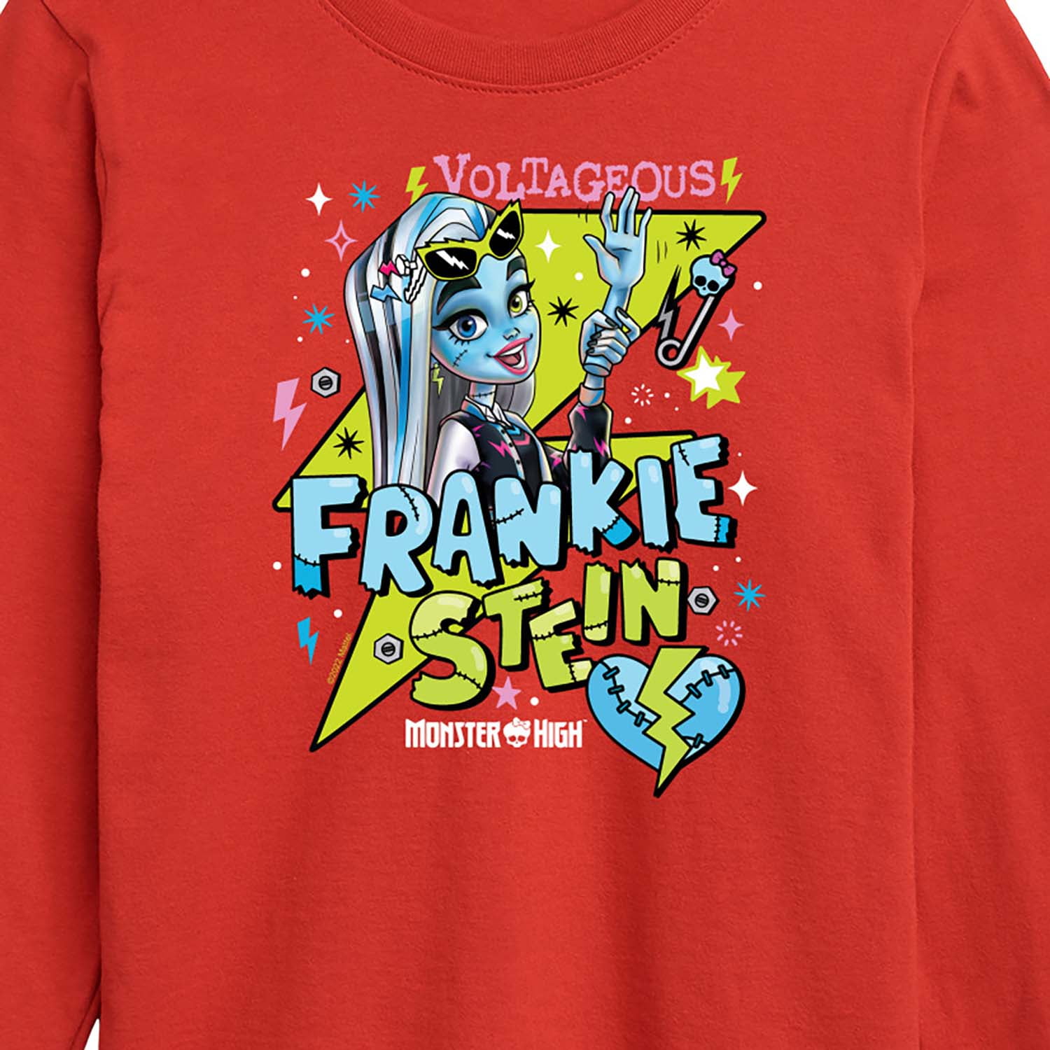 Monster High - Frankiestein Voltageous - Toddler And Youth Long Sleeve Graphic T-Shirt