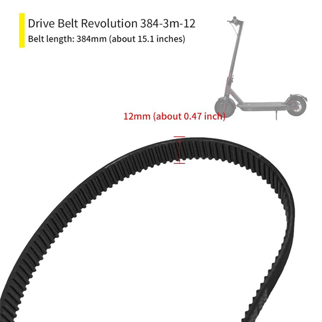 9Pcs -384-12 Drive Belt for Electric Bike E-Bike Scooter Motorcycle