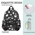 thumbnail image 5 of Cat Head and Dog Paw Print Cute School Backpack Bag for School with Padded Back and Adjustable Shoulder Straps 15.25"x11.5"x5.25", 5 of 5