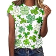 thumbnail image 2 of GILIGEGE Womens St Patricks Day Shirt Funny St Patricks Day T Shirts Short Sleeve Women's T-Shirts Funny Saint Patrick's Tunic Tops Graphic Tees for Women Saint Patricks Day T-Shirt Pullover Blouse, 2 of 5