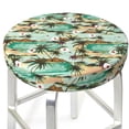 thumbnail image 6 of Goofa Colorful Hawaii Palms Printed Stool Covers Round, Waterproof Round Bar Stool Covers Anti-Slip Round Bar Stool Seat Cover with Elastic Bands Durable -14 inch, 6 of 7