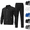 Black, variant on Frnrwgo Men's 2-Piece Athletic Set Loose Fit Full Zip Breathable Comfortable Lightweight Tracksuit Casual Outfit with Pockets