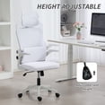 thumbnail image 3 of Ergonomic High Back Mesh Office Chair with Adjustable Rotatable Headrest and Lumbar Support, Cream White Computer Desk Chair for Home Office, Study, and Workspace, 23.6" W x 48" H, 3 of 7